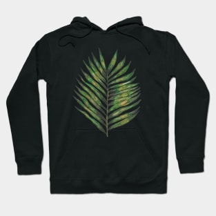 Watercolor tropical green leaf Hoodie